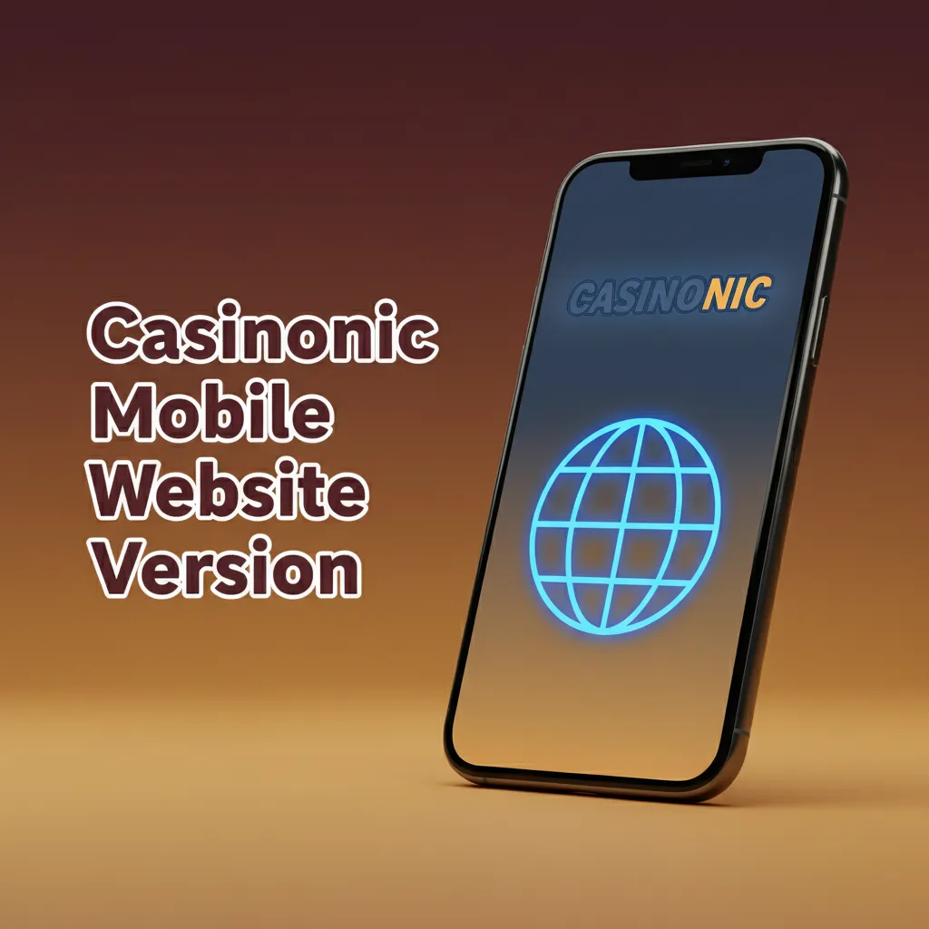 Casinonic mobile website on phone and tablet, offering betting, casino games, payments and support in-browser, no app needed.