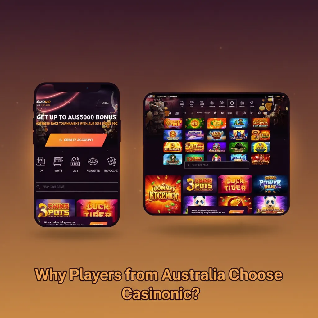 Casinonic for Australians: AUD payments, fast mobile play, popular AU pokies, fair play, 24/7 local support.