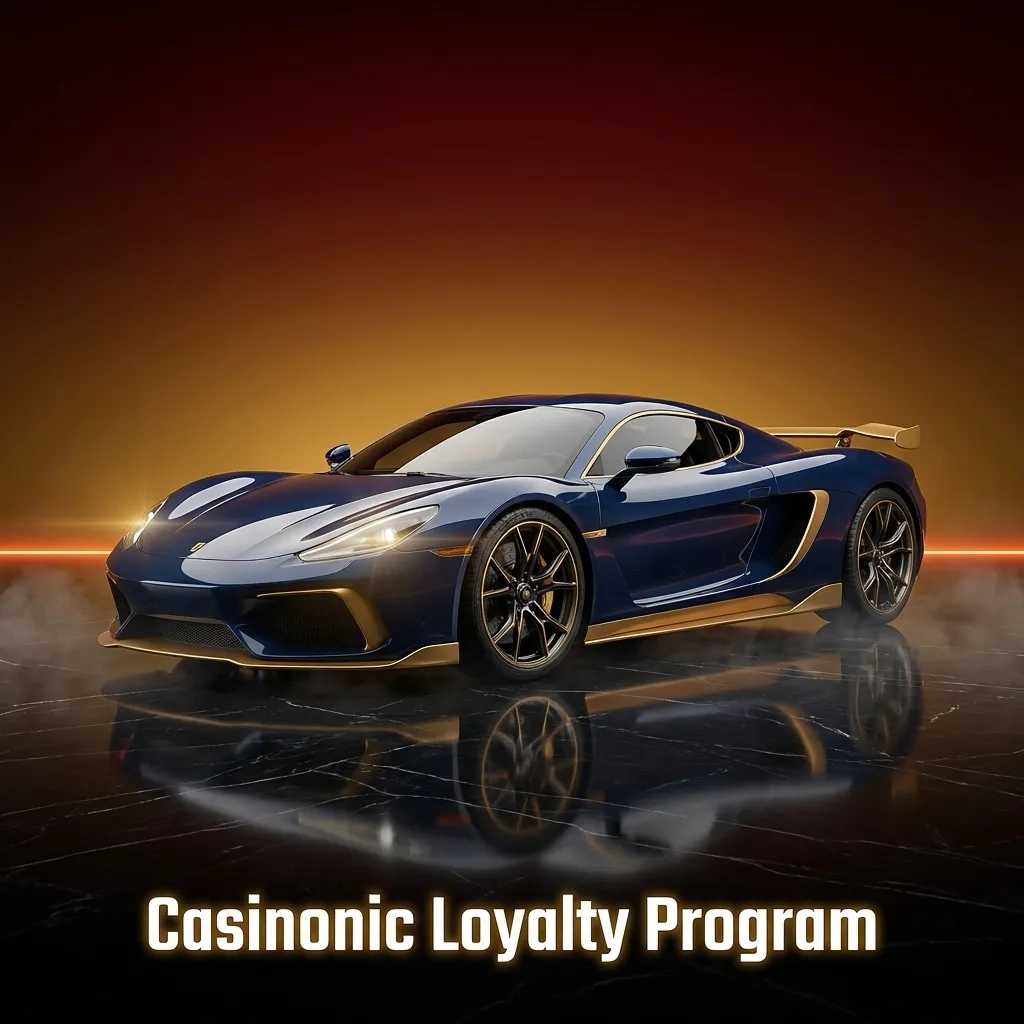 Casinonic loyalty program diagram showing six membership tiers from Bronze to VIP Elite with benefits and points system