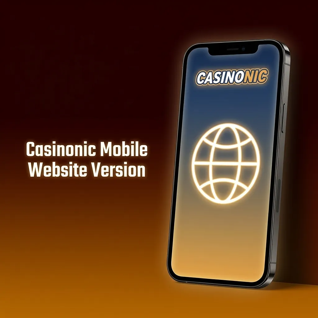 Casinonic mobile website interface on smartphone displaying casino games and betting options for on-the-go gaming.