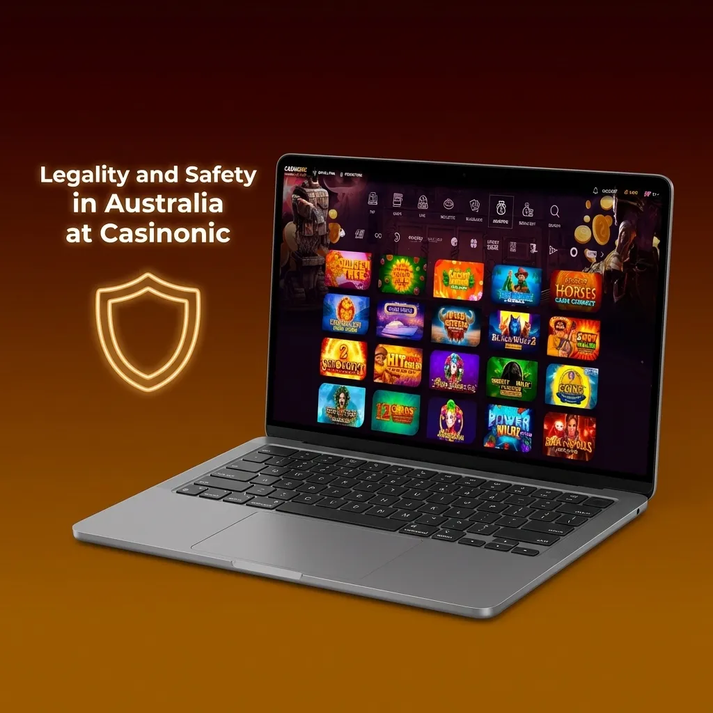 Casinonic casino security features including SSL encryption, Curacao license, and responsible gaming tools for Australian players